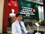 Phó Chủ tịch Hội Khuyến học VN Trần Xuân Nhĩ phát biểu tại buổi lễ