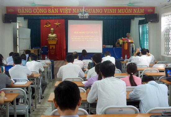 Thái Bình: Tập huấn cán bộ giáo dục, khuyến học về: Ứng dụng CNTT tại các Trung tâm học tập cộng đồng