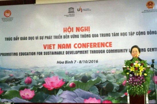 Thúc đẩy Giáo dục vì sự phát triển bền vững thông qua Trung tâm học tập cộng đồng