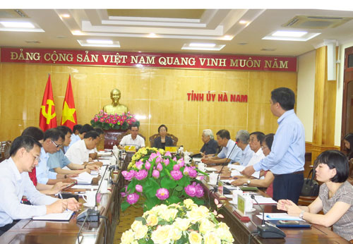 Thường trực Tỉnh ủy Hà Nam làm việc với Trung ương Hội Khuyến học Việt Nam