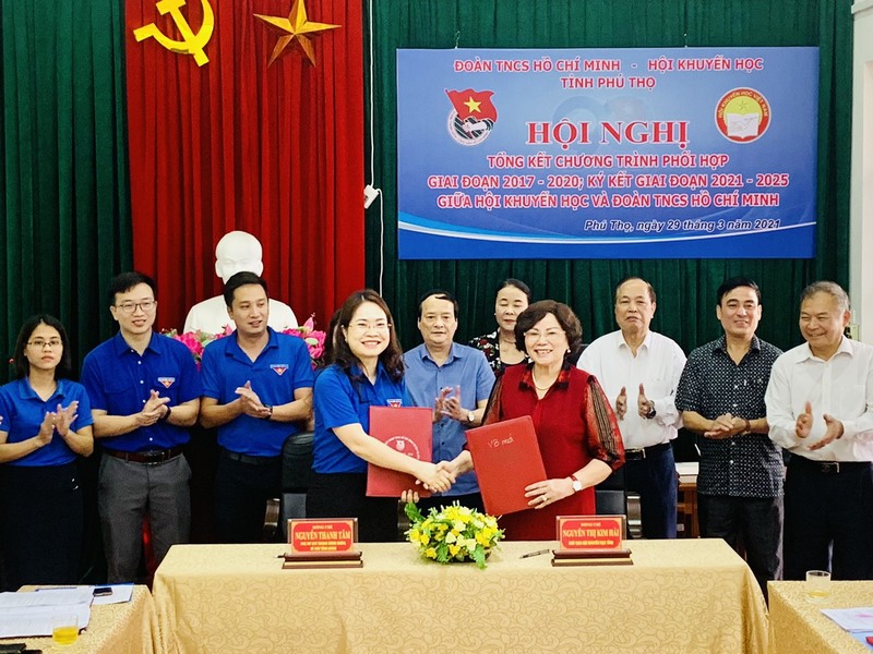 Phú Thọ: Hội Khuyến học tỉnh ký kết Chương trình phối hợp với Tỉnh Đoàn thanh niên giai đoạn 2021-2025