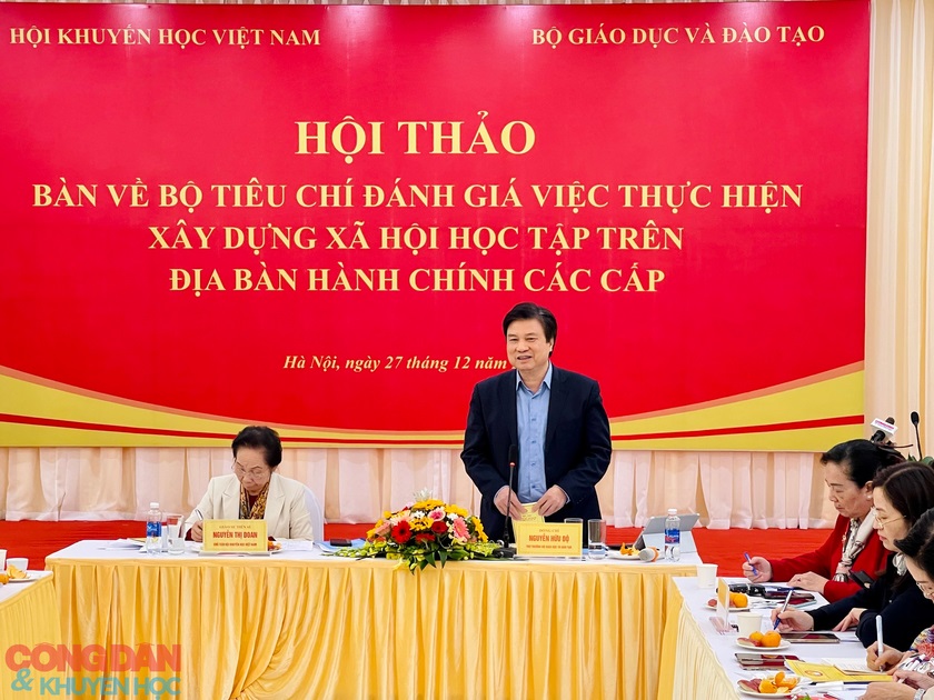 Hội thảo về bộ tiêu chí đánh giá việc thực hiện xây dựng xã hội học tập trên địa bàn hành chính các cấp