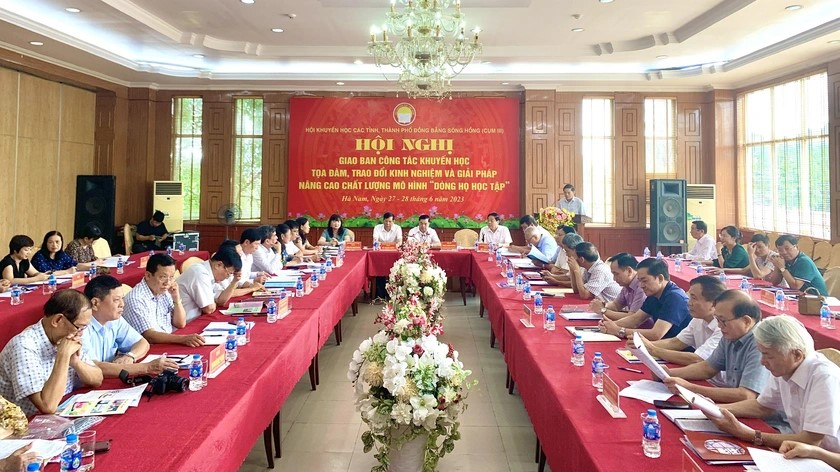 Hội khuyến học các tỉnh, thành phố Đồng bằng sông Hồng giao ban công tác 6 tháng đầu năm 2023